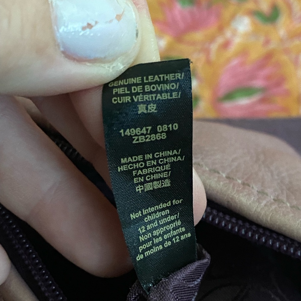 Fossil Vintage Purple Leather Shoulder Bag Handbag Women Purse - Picture 16 of 16